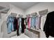 Walk-in closet with organized shelving, rods, baskets, and plenty of storage space at 218 Jordan Dr, Woodstock, GA 30188