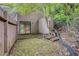 Sliding door in backyard area with privacy fence and some vegetation at 260 Lamplighter Se Ln, Marietta, GA 30067