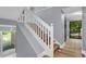 Staircase with modern railings that leads to the upper levels at 260 Lamplighter Se Ln, Marietta, GA 30067