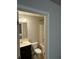 Bathroom features modern vanity, toilet, shower and tub combination at 419 Woodmill Way, Atlanta, GA 30331