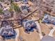 An aerial view displaying a home in a residential area, featuring the house's roof and landscaping at 4213 Bretdale Nw Run, Kennesaw, GA 30152