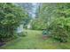 Backyard with lush green grass and landscaping at 4244 Dorsey Sw Ct, Lilburn, GA 30047