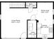 First floor layout showing living room, kitchen, utility room, dining area and bath at 5006 Dantel Way, Stone Mountain, GA 30083