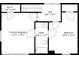 Upstairs floor plan featuring a primary bedroom, bath, additional bedroom, walk-in closet, and hallway at 5006 Dantel Way, Stone Mountain, GA 30083