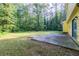 Large backyard with a concrete patio and a view of the surrounding greenery at 2037 Cliffton Ter, Snellville, GA 30039