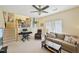 Open-concept living room featuring a stairway and comfortable seating area at 3705 Tate Pl, Austell, GA 30106