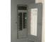 Open electrical panel reveals labeled breakers and diagrams inside at 3629 Centerview Dr, Marietta, GA 30066