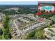 Aerial view showcases the community pool and surrounding neighborhood at 4255 Sunflower Cir, Cumming, GA 30040