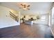 Spacious living room flows into the kitchen, creating an open floor plan great for entertaining at 4255 Sunflower Cir, Cumming, GA 30040