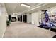 Spacious basement is carpeted and allows for recreation and storage at 283 Heron Lake Ct, Lawrenceville, GA 30043