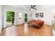 Bedroom with hardwood floors, large window and lots of natural light at 4411 Paces Battle Nw, Atlanta, GA 30327