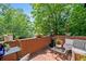 Charming brick patio surrounded by lush greenery, perfect for outdoor relaxation and entertaining at 4411 Paces Battle Nw, Atlanta, GA 30327