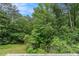 Lush green backyard view from home, filled with mature trees and natural beauty at 1576 King Mill Rd, Mcdonough, GA 30252