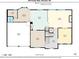 Detailed floor plan of the main floor with kitchen, living room, and garage layout at 235 Foxley Way, Roswell, GA 30075