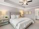 Bright main bedroom featuring tray ceilings, neutral colors, and a cozy, inviting atmosphere at 5615 Hislop Ln # 82, Mableton, GA 30126