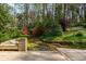 Well-manicured backyard featuring lush landscaping and mature trees at 6795 Brandon Mill Rd, Atlanta, GA 30328