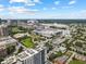 Aerial view showing skyline and nearby Mercedes-Benz Stadium at 45 Ivan Allen Jr Nw Blvd # 2705, Atlanta, GA 30308