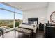 Sunlit bedroom with expansive windows offering panoramic city views at 45 Ivan Allen Jr Nw Blvd # 2705, Atlanta, GA 30308