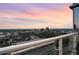Beautiful cityscape view from the unit's balcony with light colored sky at dusk at 45 Ivan Allen Jr Nw Blvd # 2705, Atlanta, GA 30308