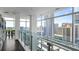 Hallway featuring modern design and a stunning city view through large windows at 45 Ivan Allen Jr Nw Blvd # 2705, Atlanta, GA 30308