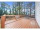 Wood deck perfect for outdoor entertaining featuring seating and wooded views at 1831 Dresden Dr, Brookhaven, GA 30319