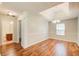 Dining room boasts decorative lighting and a natural light window at 414 Pamela Ct, Mcdonough, GA 30252