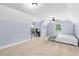 Attic bedroom with carpeted floors, slanted ceiling, and ceiling fan at 1614 Rucker Rd, Alpharetta, GA 30009