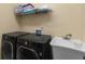 Functional laundry room with modern washer and dryer and sink, offering convenience for household chores at 1614 Rucker Rd, Alpharetta, GA 30009
