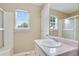 Bathroom featuring a vanity, mirror, and shower and tub combination at 259 Pine Valley Dr, Powder Springs, GA 30127