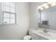 Bathroom with single vanity and a large mirror at 4321 Sugar Maple Chase Nw, Acworth, GA 30101