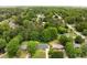 Aerial view of a home nestled among lush trees in a quiet neighborhood setting at 174 Zelma Sw St, Marietta, GA 30060