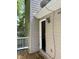 View of deck with sliding glass door entrance and exterior features at 386 Teal Ct, Roswell, GA 30076