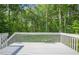 Back deck overlooking a serene wooded area at 4638 Arrow Wind Dr, Powder Springs, GA 30127