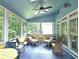 Inviting screened porch with seating and view of the lush backyard, perfect for outdoor relaxation at 3740 Ashford Ne Pt, Brookhaven, GA 30319