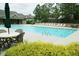 Community pool with ample lounge chairs and a nearby clubhouse at 4020 Alligator Pt, Cumming, GA 30028