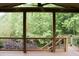 Inviting screened porch offering views of the surrounding mature trees and landscaping at 4020 Alligator Pt, Cumming, GA 30028