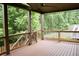 Relaxing screened porch with scenic views of a wooded backyard at 4020 Alligator Pt, Cumming, GA 30028