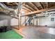 Unfinished basement showing exposed ductwork and support beams at 4384 Herschel Rd, College Park, GA 30337