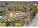 Aerial view of a neighborhood showcasing the landscape and the surrounding homes at 591 E Morningside Ne Dr, Atlanta, GA 30324