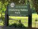 Sign for Channing Valley Park of the City of Atlanta with hours of operation at 727 Channing Nw Dr, Atlanta, GA 30318