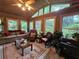 Bright sunroom with lots of windows, natural lighting and comfortable seating area at 2564 Wren Nw Ave, Duluth, GA 30096