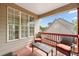 Covered porch features outdoor seating and provides lovely backyard views at 642 Towering Pine Trl, Lawrenceville, GA 30045