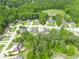 An aerial view capturing homes nestled amongst mature trees in a residential neighborhood at 811 Ivy Ridge Dr, Loganville, GA 30052