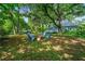 Inviting backyard with a fire pit surrounded by comfortable seating, perfect for outdoor entertaining and relaxation at 7550 Fielder Rd, Jonesboro, GA 30236