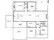 Basement floor plan featuring unfinished areas, future bedroom, bathroom, den, bar, and garage slab at 3435 Dr Bramblett Rd, Cumming, GA 30028
