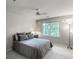 Neutral bedroom showcasing a ceiling fan, window, and natural light at 3580 Treeline Ne Pass, Roswell, GA 30075