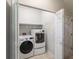 Convenient laundry closet with modern washer and dryer, maximizing space in the home at 3580 Treeline Ne Pass, Roswell, GA 30075