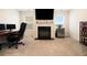 Home office features a fireplace and lots of room at 320 Conley Ave, Hampton, GA 30228
