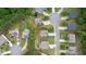 Aerial view of a residential neighborhood showcasing well-maintained homes, lawns, and cul-de-sacs at 1955 Piedmont Cove Ln, Cumming, GA 30040