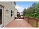 Beautiful wooden deck with comfortable seating overlooking the backyard and surrounding trees at 1955 Piedmont Cove Ln, Cumming, GA 30040